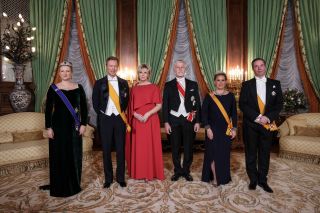 (from left to right) HRH the Crown Princess; HRH the Grand Duke; Eva Pavlová, First Lady of the Czech Republic; Petr Pavel, President of the Czech Republic; HRH the Grand Duchess; HRH the Crown Prince