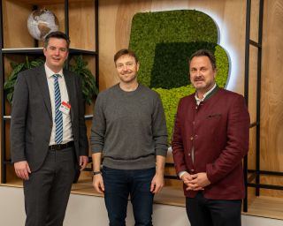 (fr. l. to r.) Lex Delles, Minister for the Economy, SME, Energy and Tourism; Alex Chriss, CEO of Paypal; Xavier Bettel, Minister for Foreign Affairs and Foreign Trade