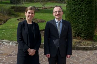 (de g. à dr.) Elisabeth Margue, ministre de la Justice ; Denys Maliuska, ministre de la Justice de l’Ukraine