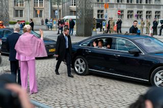 TRH the Grand Duke and Grand Duchess take leave of Their Majesties the King and Queen of the Belgians
