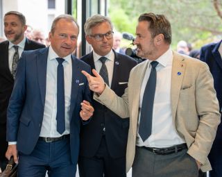 (de g. à dr.) Gilles Roth, minister of Finance ; Magnus Brunner, federal Minister of Finance Austria ; Xavier Bettel, minister for Foreign Affairs and Foreign Trade, minister for Development Cooperation and Humanitarian Affairs