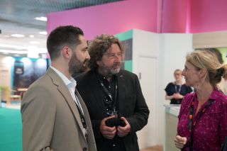 Eric Thill, Guy Daleiden, Jeanne Brunfaut (directrice du Centre du Cinéma de l'audiovisuel de la Fédération Wallonie Bruxelles Images)
