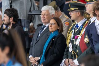 (fr. l. to .r) Claude Wiseler, President of the Chamber of Deputies; Yuriko Backes, Minister of Defence
