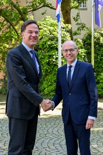 ( l. to r.) Mark Rutte, Prime Minister of the Kingdom of the Netherlands; Luc Frieden, Prime Minister