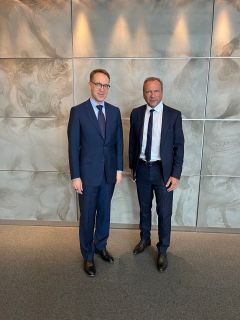 (v.l.n.r.) Jens Weidmann, Aufsichtsratsvorsitzender der Commerzbank ; Gilles Roth, Minister der Finanzen