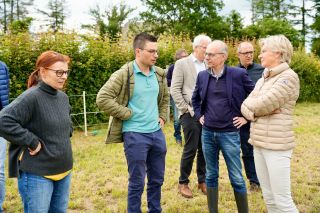 Visite du projet d’irrigation de la ferme biologique de la famille Fischbach à Enscherange