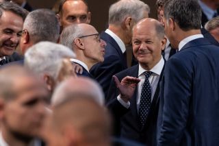 (fr. l. to r.) Luc Frieden, Prime Minister; Olaf Scholz, Chancellor of the Federal Republic of Germany; Alexander de Croo, Prime Minister of the Kingdom of Belgium