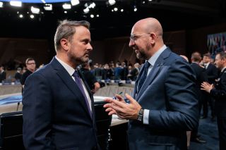 (fr. l. to r.) Xavier Bettel, Vice Prime Minister, Minister for Foreign Affairs and Foreign Trade; Charles Michel, President of the European Council