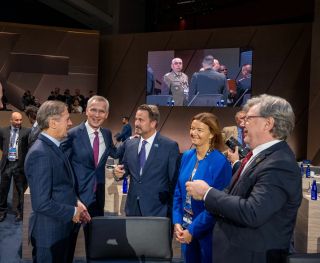 (fr. l. to r.) Jens Stoltenberg, Secretary General of the North Atlantic Treaty Organisation (NATO); Xavier Bettel, Vice Prime Minister, Minister of Foreign Affairs and Foreign Trade