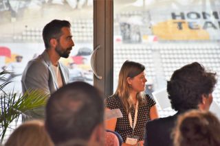 (de g. à dr.) Christophe Meyer, Institut national de l'activité physique et des sports (INAPS) ; Aurélie Van Hoye, enseignante chercheuse à l’université de Lorraine et coordinatrice du projet PROSCeSS