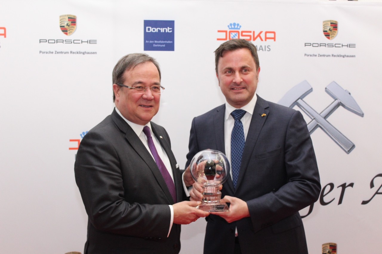 Xavier Bettel et Armin Laschet lors de la remise du Steiger Award