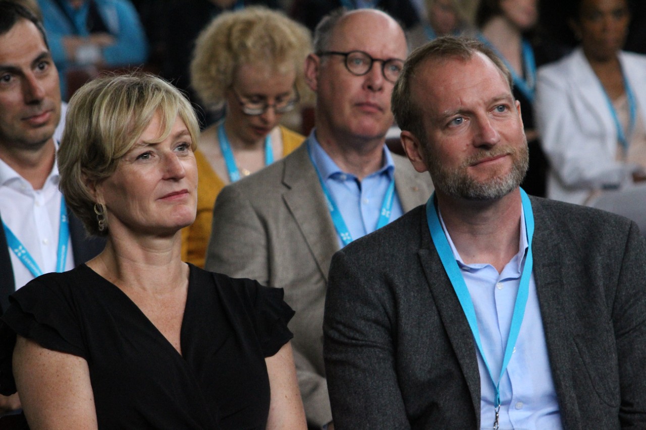 Francine Closener, secrétaire d'État à l'Économie, et Jan Glas, président du Creative Industries Cluster