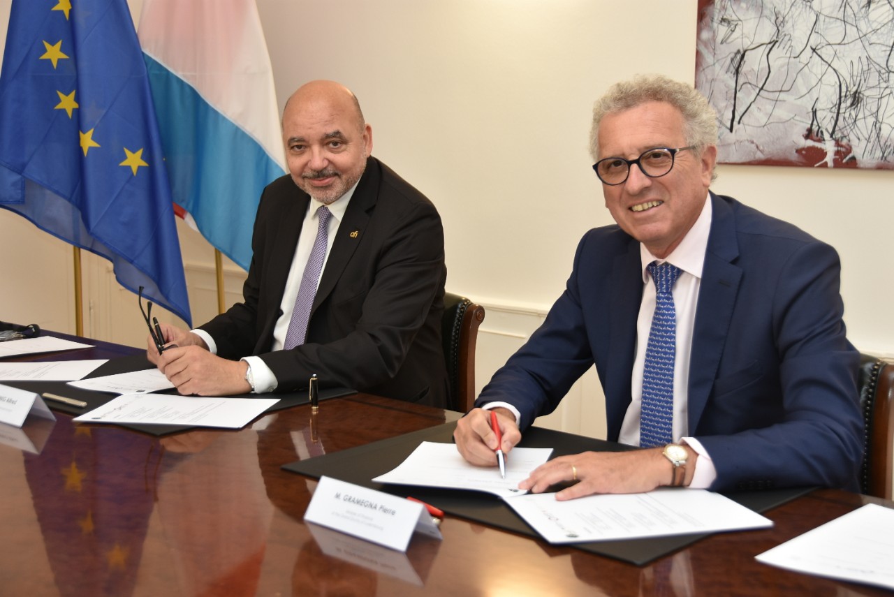 (from left to right) Dr. Alfred Hannig, AFI Executive Director ; Pierre Gramegna, Minister of Finance
