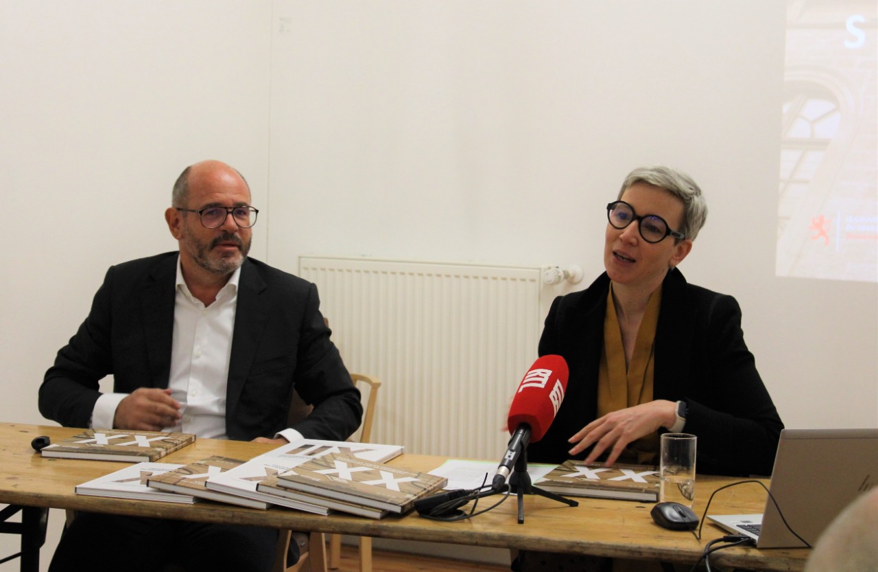 Patrick Sanavia, directeur de l'Institut national pour le patrimoine architectural ; Sam Tanson, ministre de la Culture