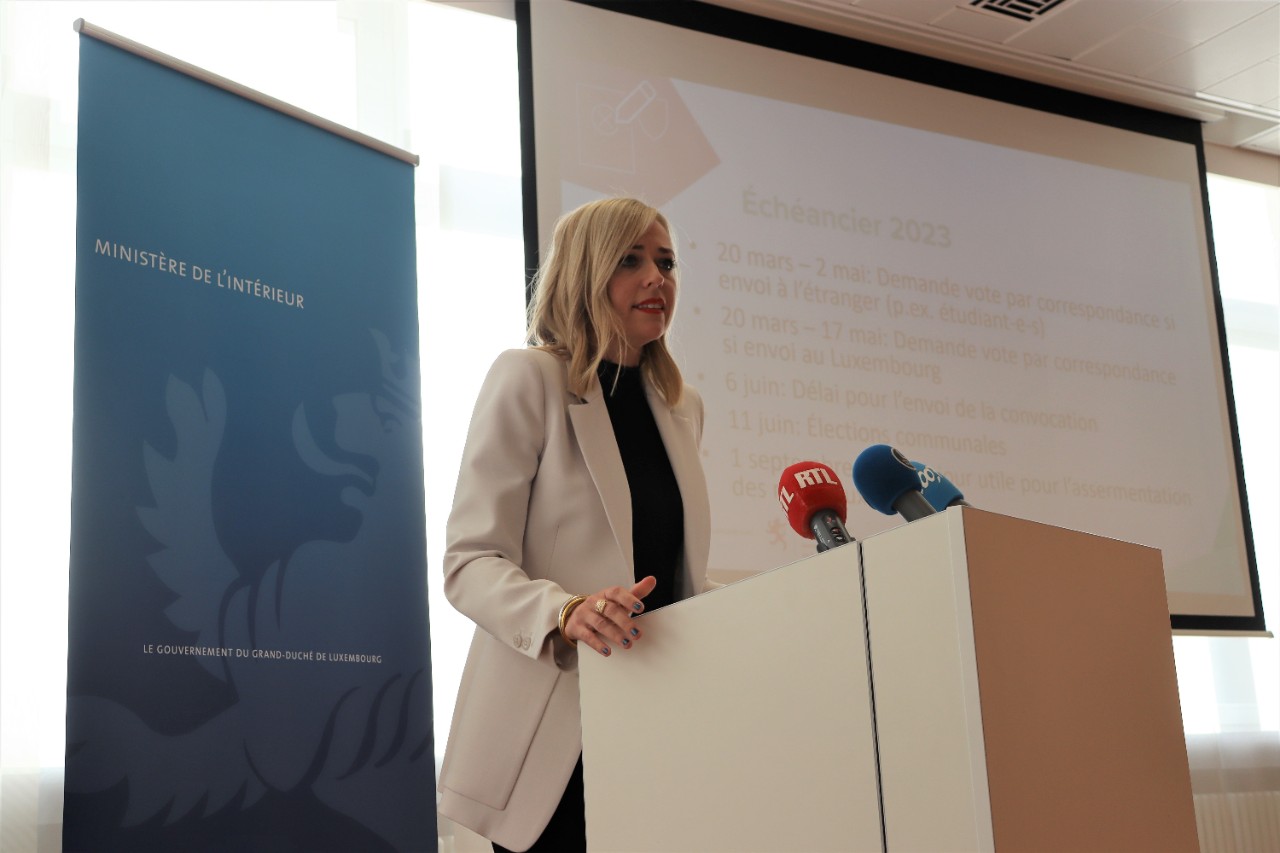 Taina Bofferding, ministre de l'Intérieur et ministre de l'Égalité entre les femmes et les hommes