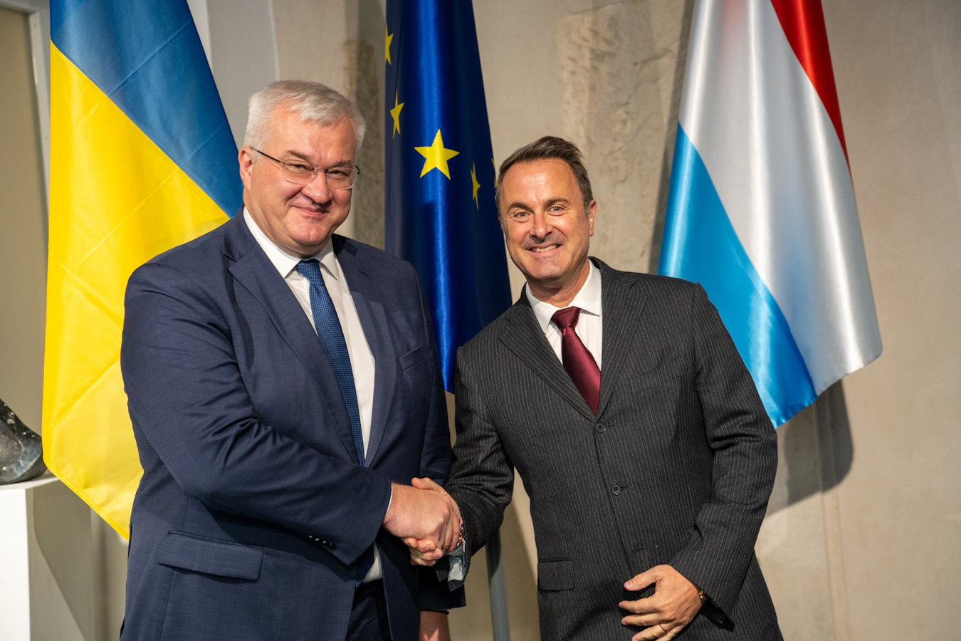 Entrevue entre Xavier Bettel et Andrii Sybiha, ministre des Affaires ...