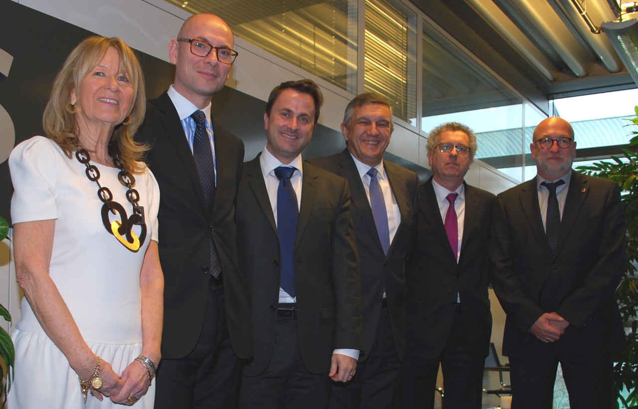 Marianne Nati-Stoffel, Geroges Heinrich, Xavier Bettel, Gary Kneip, Pierre Gramegna et André Roeltgen