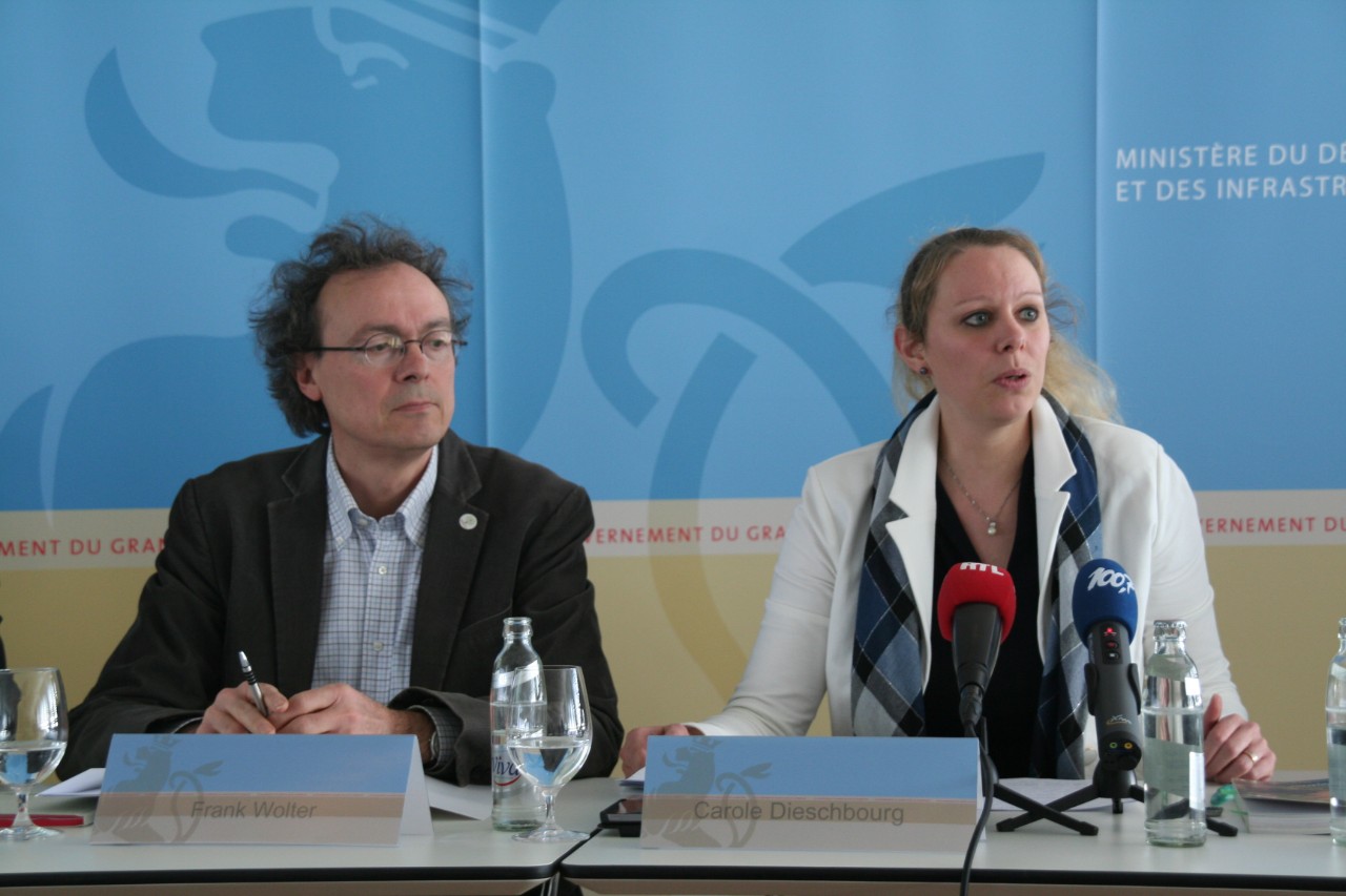 Carole Dieschbourg avec Frank Wolter, directeur de l'Administration de la Nature et des Forêts