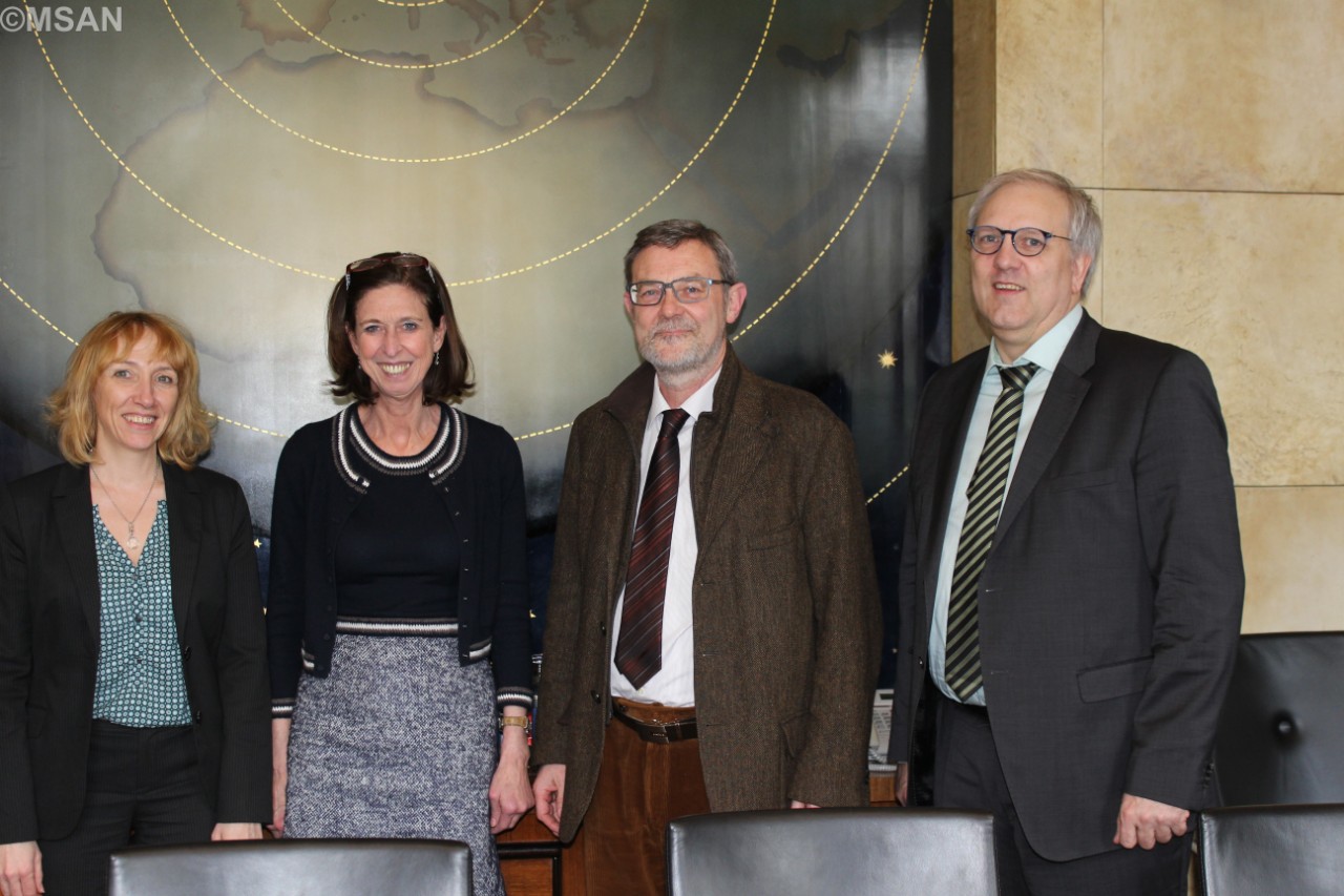Fabienne Steffen, directrice générale adjointe-elisabeth; Lydia Mutsch, ministre de la Santé; Willy de Jong, directeur général-elisabeth; Thierry Lutgen, directeur général adjoint-elisabeth