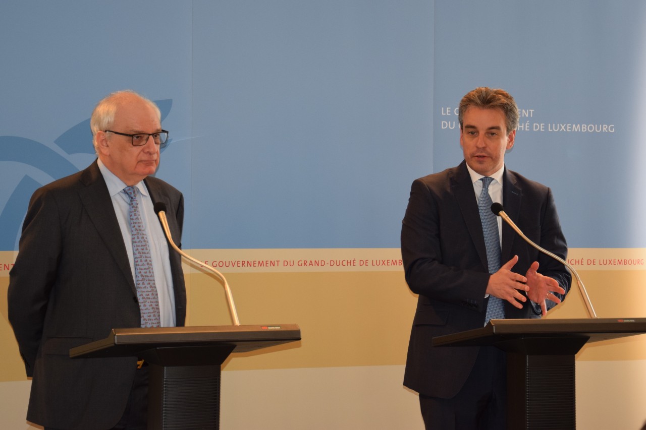 Guy Arendt, secrétaire d'Etat à la Culture; Claude Meisch, ministre de l'Education nationale, de l'Enfance et de la Jeunesse
