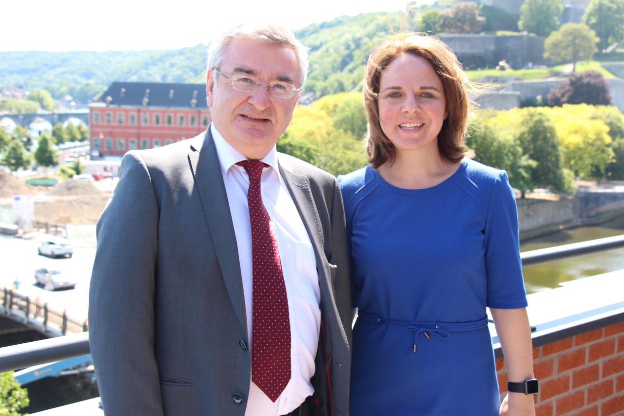 René Collin, ministre wallon délégué à la Représentation à la Grande Région et ministre de l’Agriculture; Corinne Cahen, ministre à la Grande Région