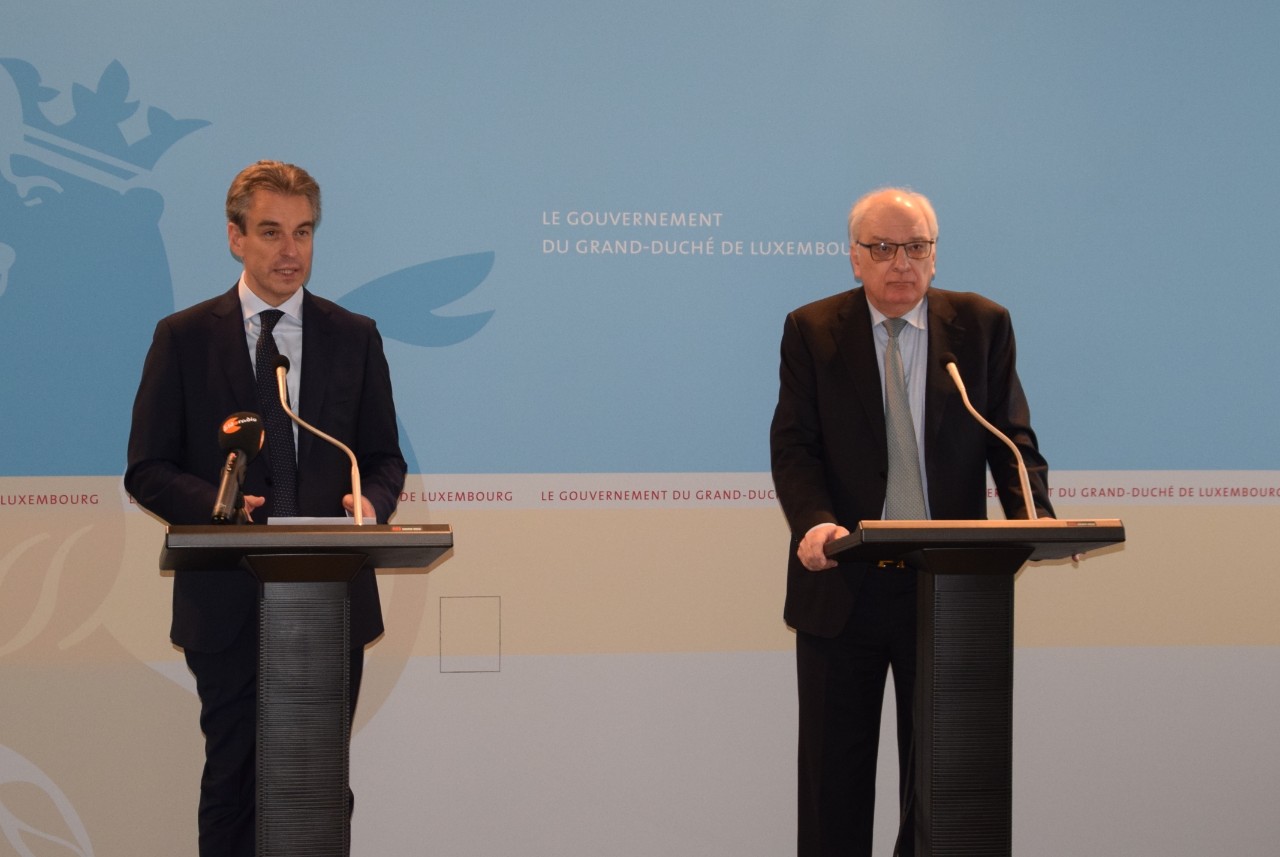 Claude Meisch, ministre de l’Éducation nationale, de l’Enfance et de la Jeunesse et Guy Arendt, secrétaire d’État à la Culture