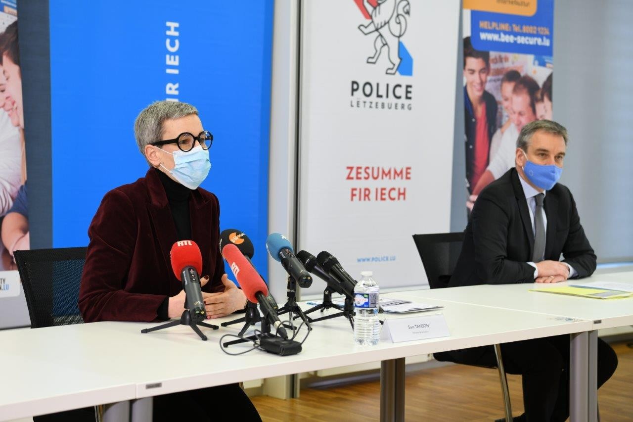 (de g. à dr.) Sam Tanson, ministre de la Justice; Claude Meisch, ministre de l'Education nationale, de l'Enfance et de la Jeunesse