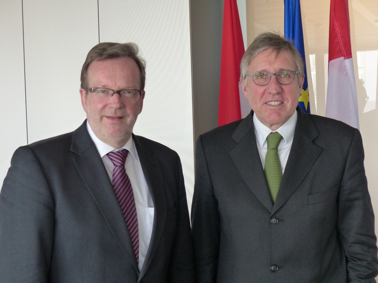 Bernhard Kaster, député du Bundestag; François Bausch, ministre du Développement durable et des Infrastructures