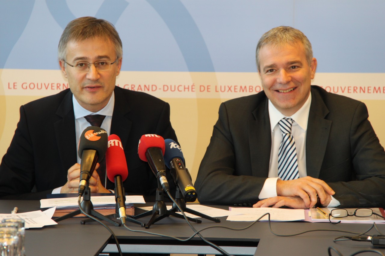 Félix Braz, ministre de la Justice; Dan Kersch, ministre de la Fonction publique et de la Réforme administrative