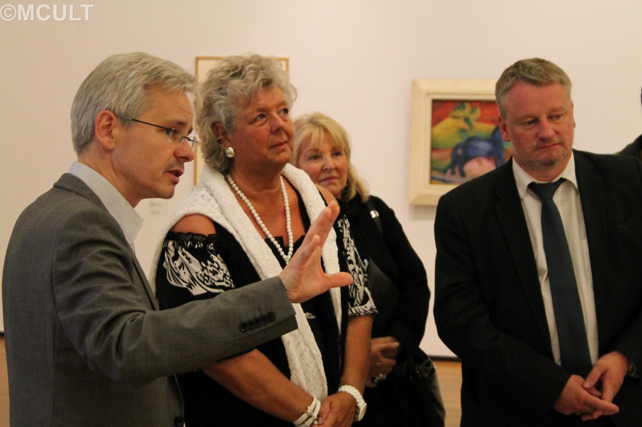 Dr Roland Möning, Museumsdirektor, Maggy Nagel, Ministerin für Kultur - Luxemburg, Uschi Macher, Ministerium für Bildung und Kultur - Saarland, Ulrich Commerçon, Minister für Bildung und Kultur - Saarland