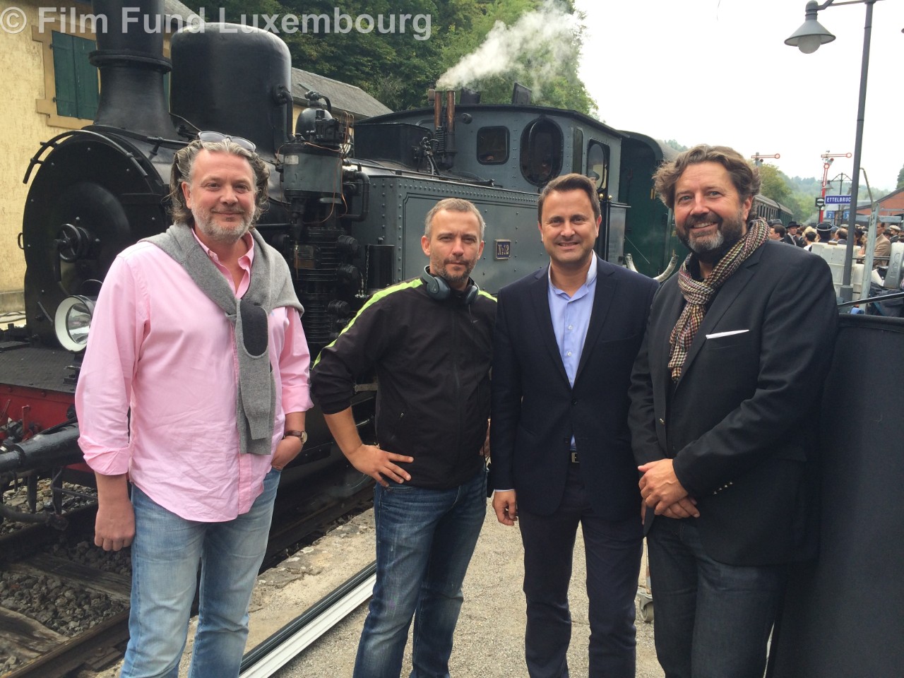 laude Waringo, Samsa Film; Christophe Wagner, réalisateur; Xavier Bettel Premier ministre et ministre des Communications et des Médias , Guy Daleiden, directeur du Film Fund