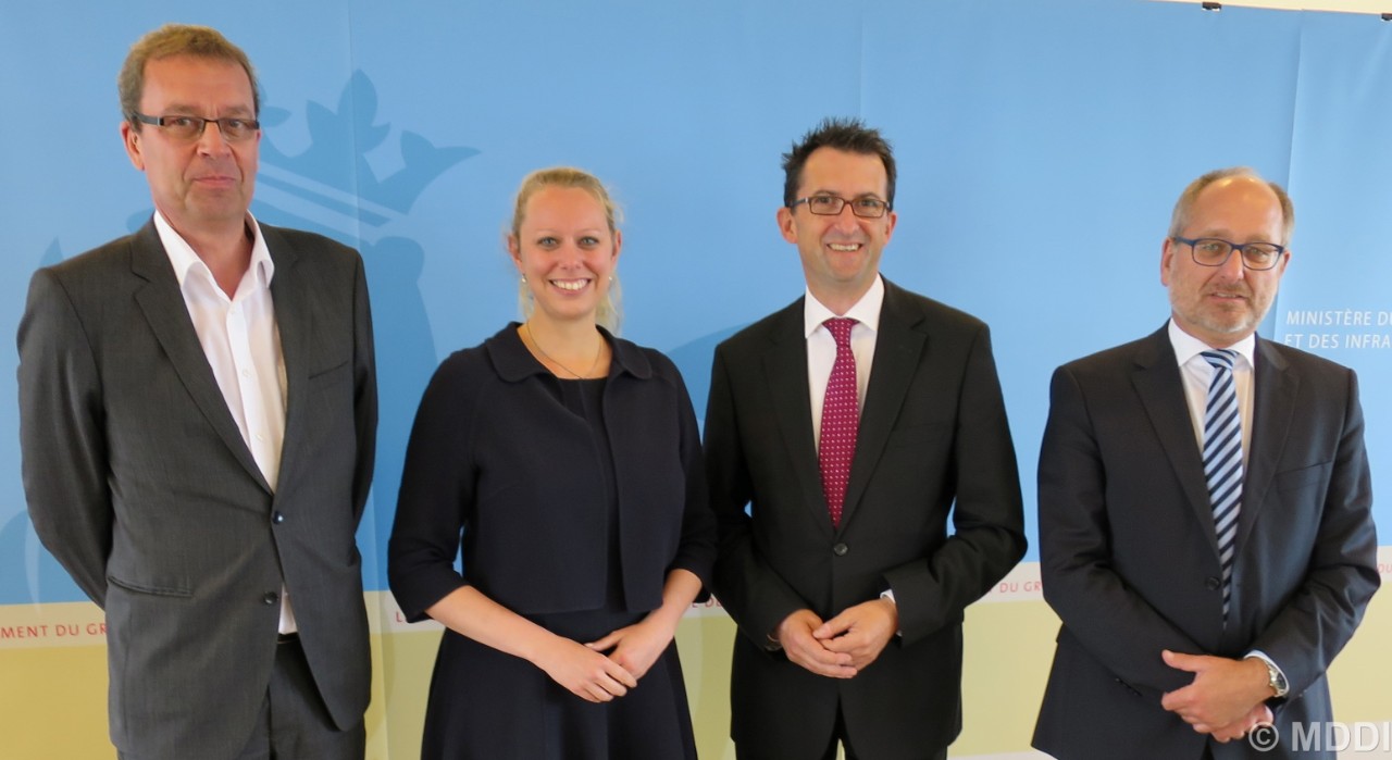 Staatssekretär Camille Gira, Umweltministerin Carole Dieschbourg, Umweltminister Reinhold Jost, Staatssekretär Roland Krämer