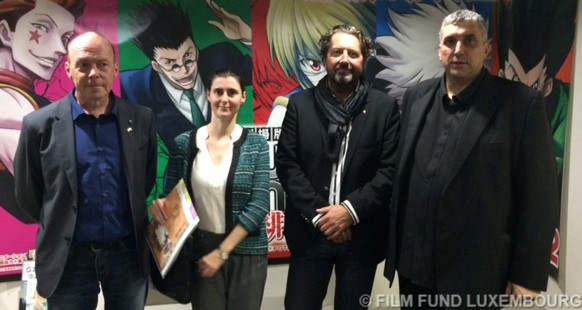 Pierre Urbain (Doghouse Films), Triny Cuevas (Fabrique d'Images), Guy Daleiden (Filmfong), Stephan Roelants (Melusine Productions)