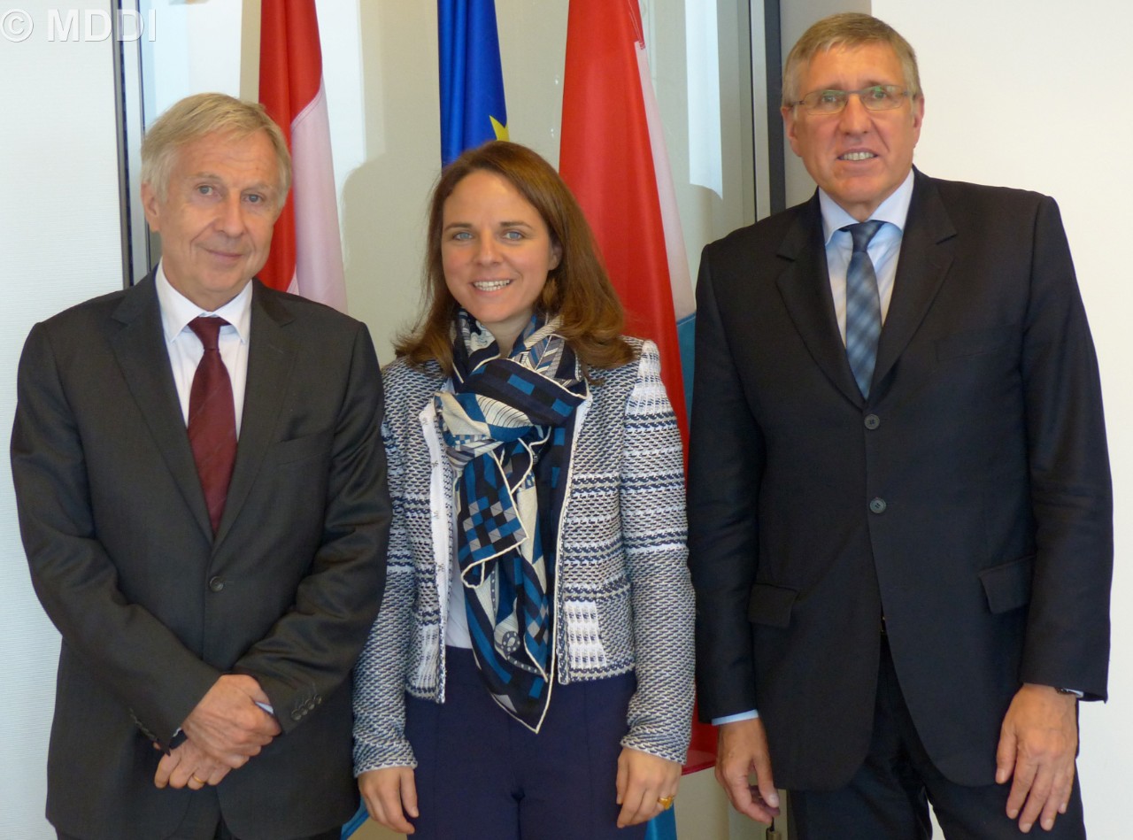 Jean-Pierre Masseret, président du Conseil Régional de Lorraine ; Corinne Cahen, ministre de la Famille et de l’Intégration ; François Bausch, ministre du Développement durable et des Infrastructures