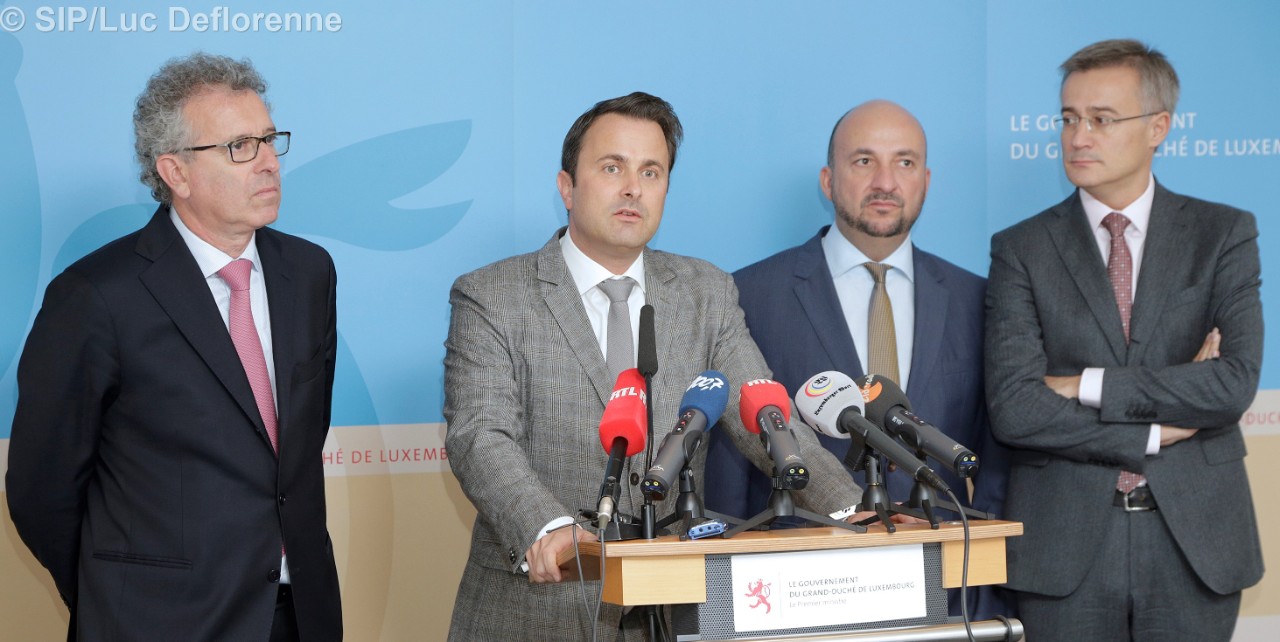 Pierre Gramegna, Xavier Bettel, Étienne Schneider, Félix Braz