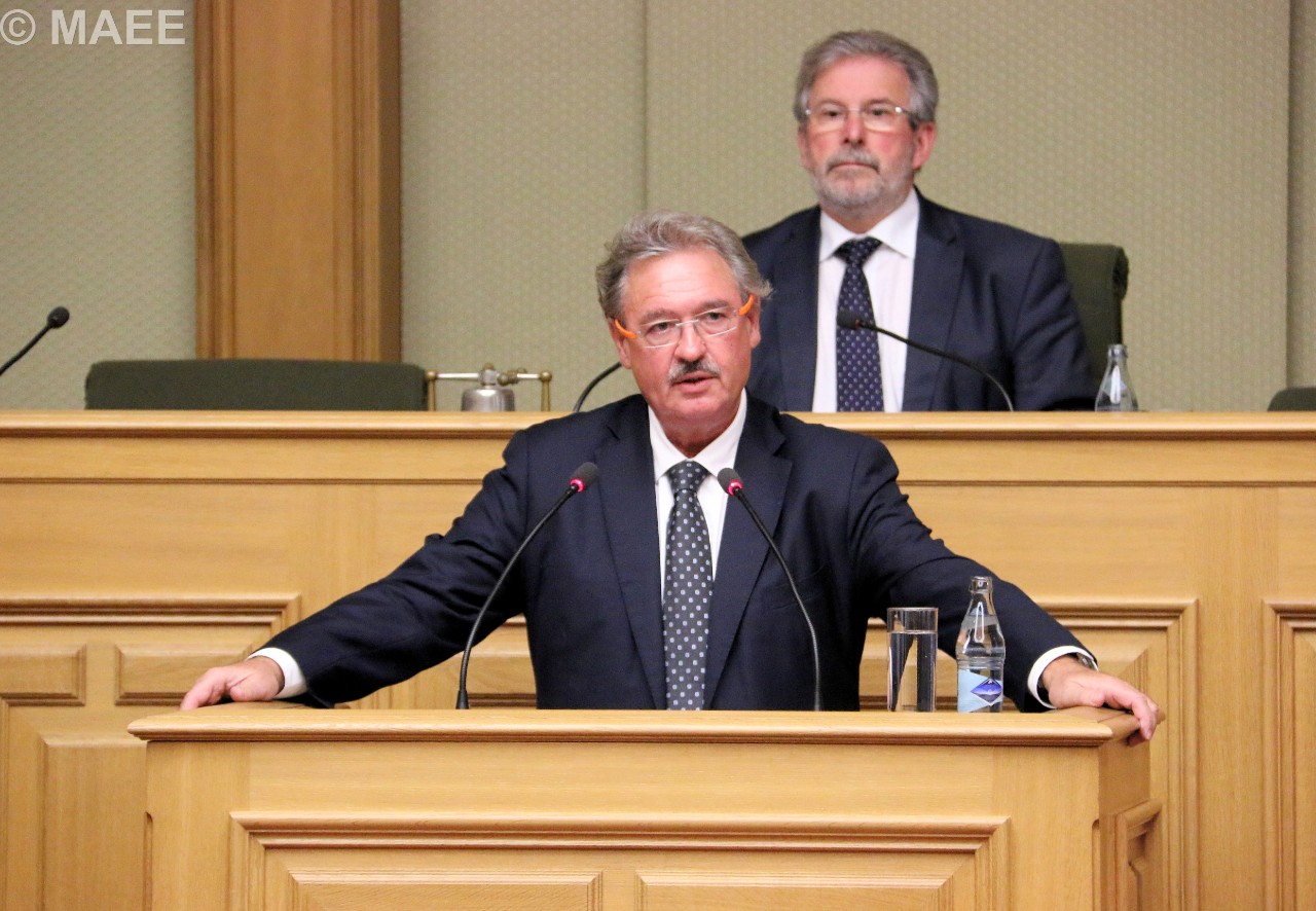 Jean Asselborn lors de sa déclaration