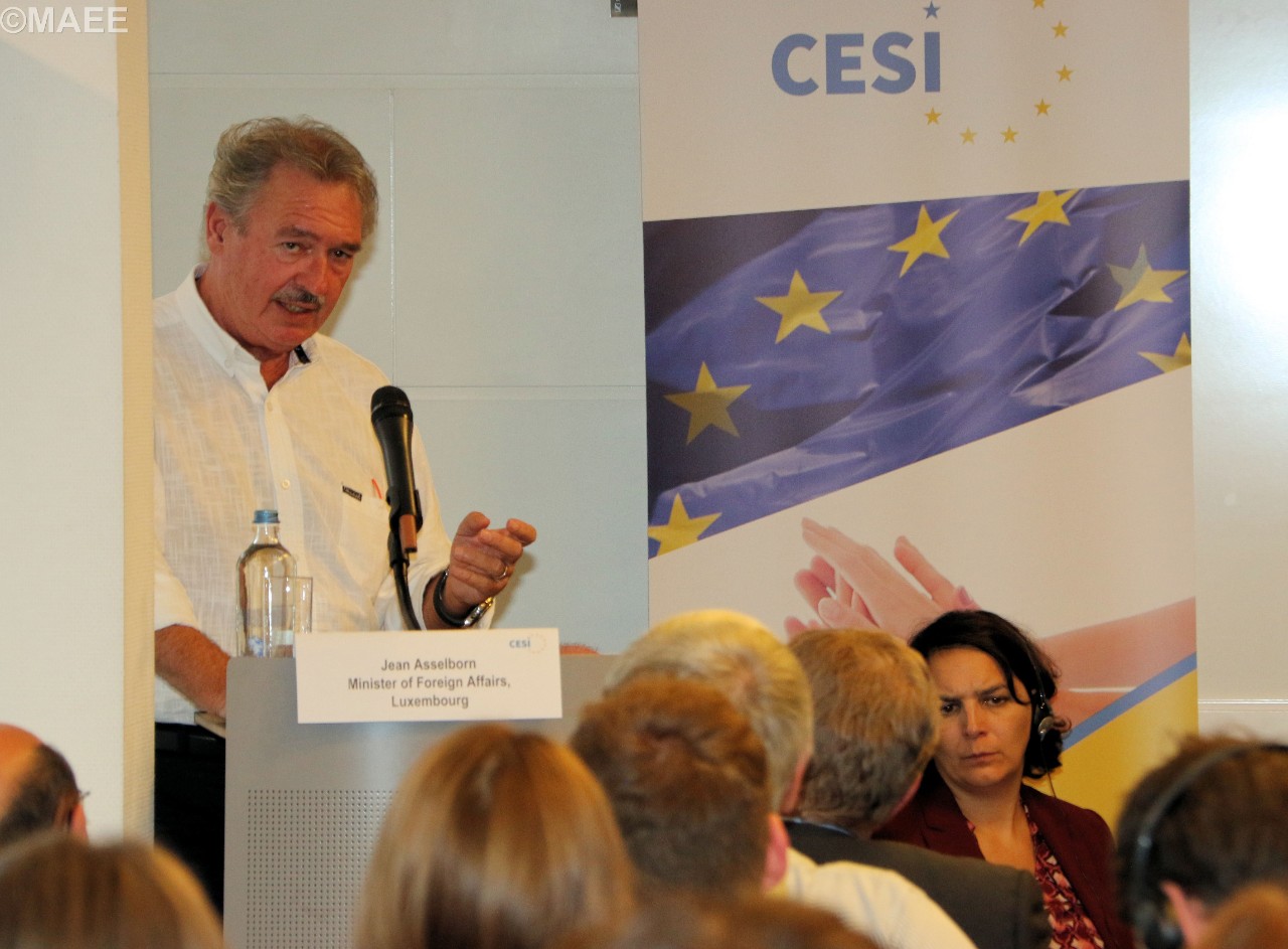 Jean Asselborn à la conférence de la CESI sur la migration - Jean Asselborn lors de son intervention