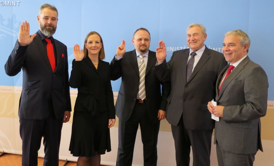 Francine Closener, secrétaire d’État à la Sécurité intérieure; Félix Braz, ministre de la Justice; Frank Hoen, président de "AMBER Alert Europe"