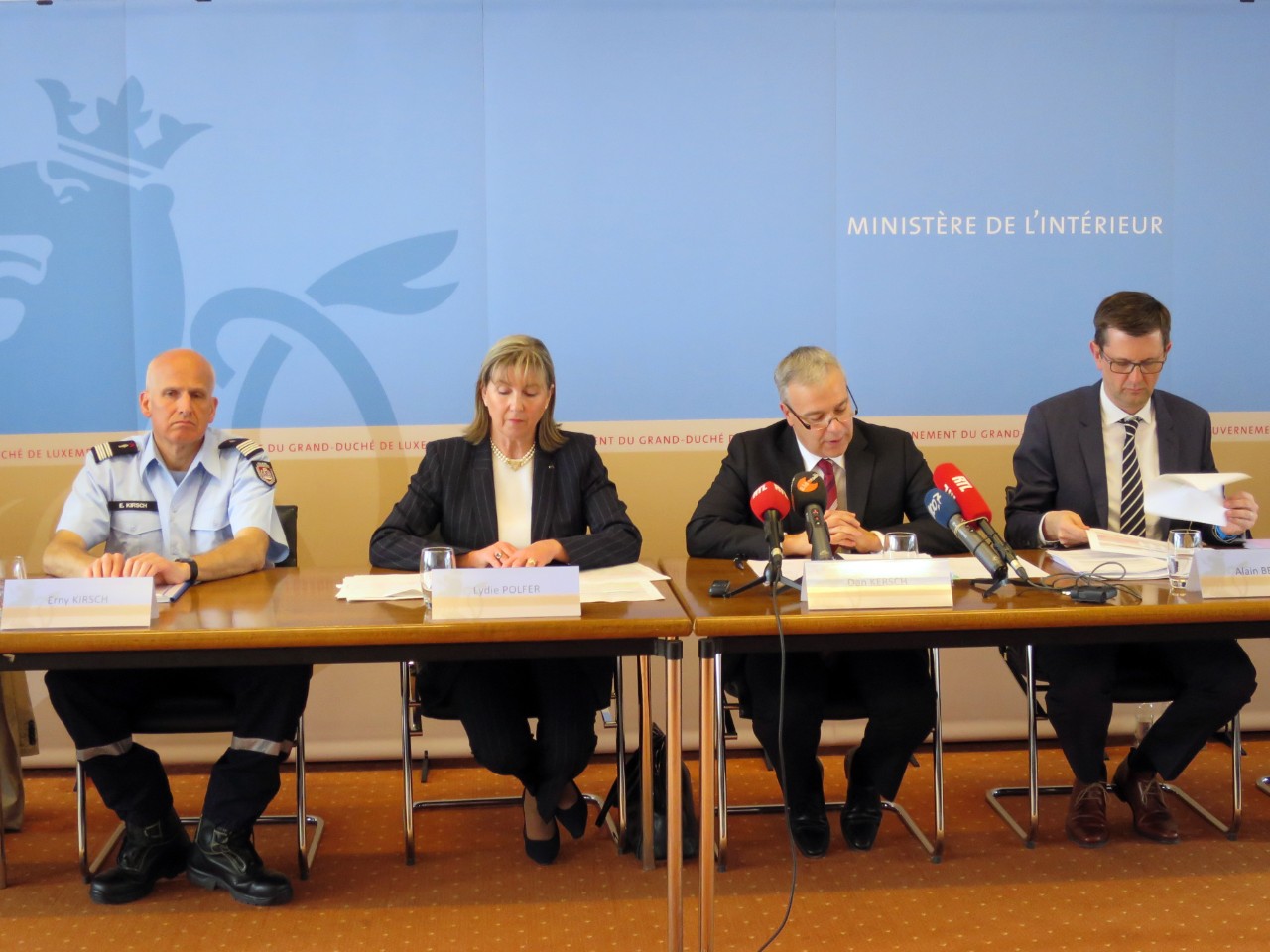 Erny Kirsch, Lydie Polfer, Dan Kersch, Alain Becker