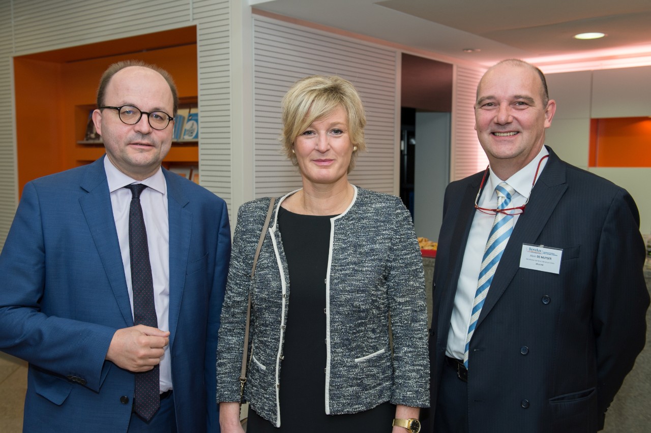Tom Wirion, directeur général de la Chambre des métiers; Francine Closener, secrétaire d’État à l’Économie; Alain de Muyser, secrétaire général adjoint Union Benelux