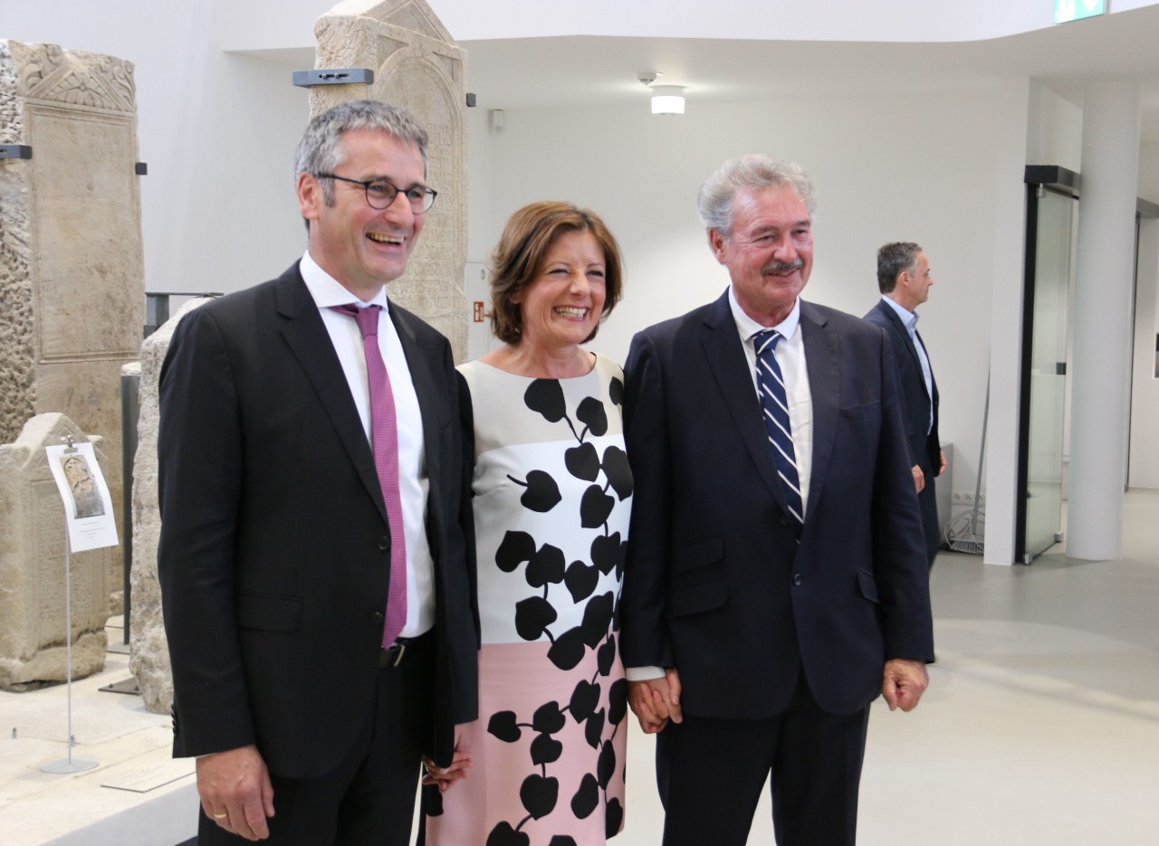 Jean Asselborn avec la Ministre-Présidente de la Rhénanie-Palatinat, Malu Dreyer, et le Président du Parlement régional, Hendrik Hering
