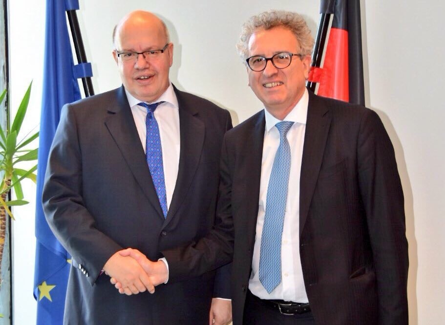Peter Altmaier et Pierre Gramegna lors de leur entrevue