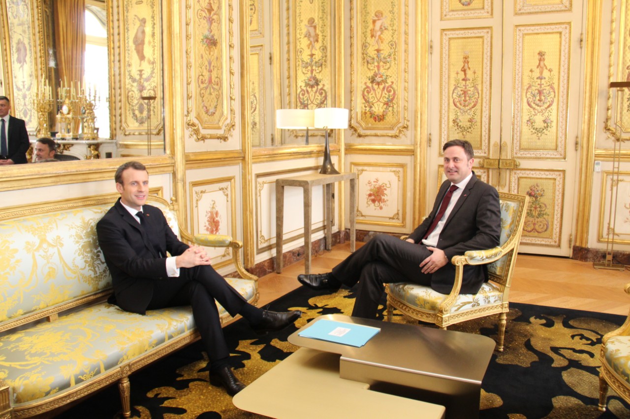 Emmanuel Macron avec Xavier Bettel