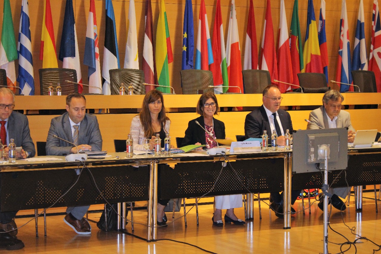 Comité quadripartite: (de g. à dr.) Jean-Claude Schmit, directeur de la Direction de la santé; Laurent Zanotelli et Anne Calteux du ministère de la Santé; Lydia Mutsch, ministre de la Santé; Romain Schneider, ministre de la Sécurité sociale; Tom Dominique, directeur de l'IGSS