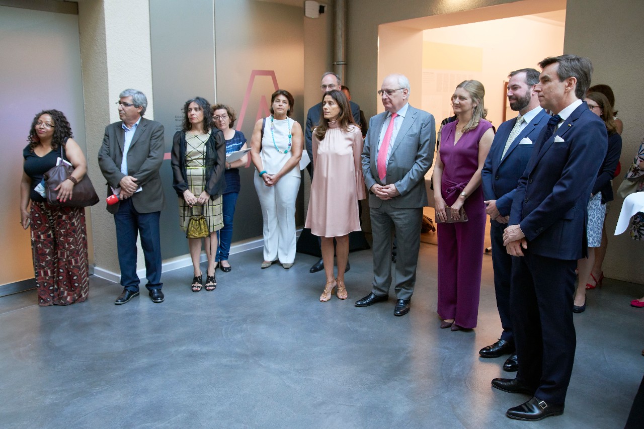 Guy Arendt en compagnie du couple grand-ducal héritier et de S.E.M. Carlos Pereira Marques, ambassadeur du Portugal au Luxembourg