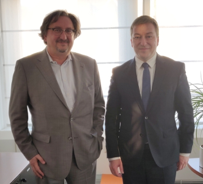 Entrevue de Marc Hansen, ministre délégué à la Digitalisation, et Jean Diederich, président de l'APSI
