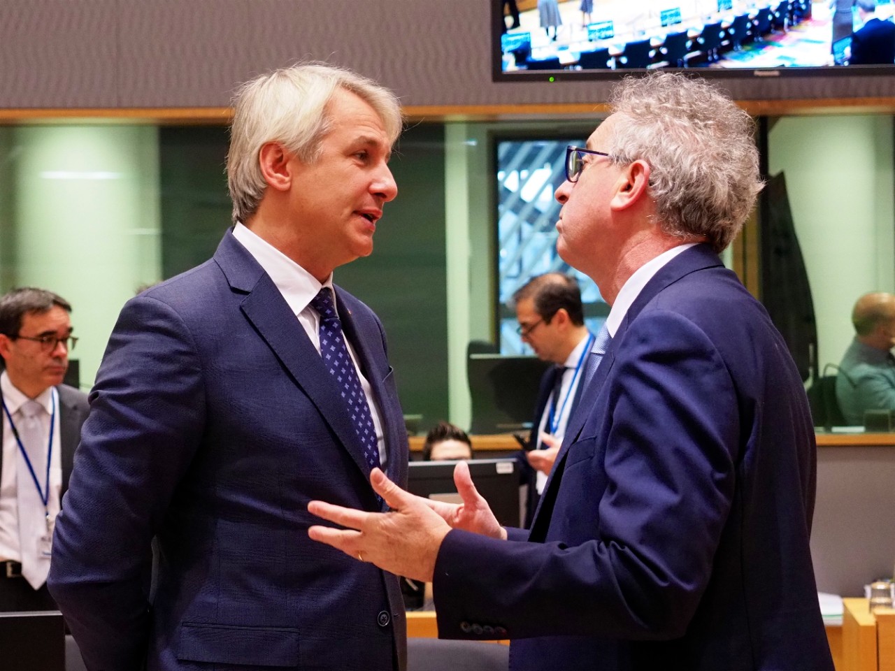 Entrevue de Pierre Gramegna et  Eugen Orlando Teodorovici, ministre des Finances publiques de la Roumanie