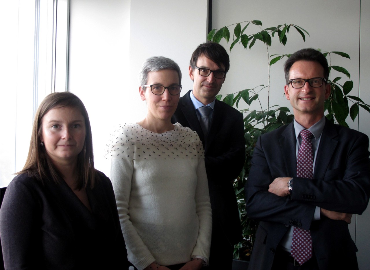 Sam Tanson avec les représentants de la Chambre de commerce