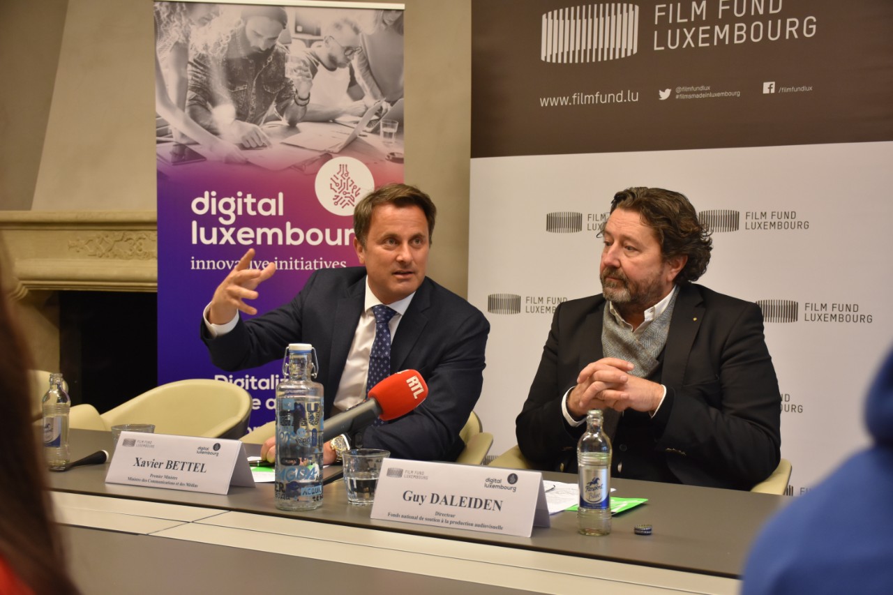 Xavier Bettel et Guy Daleiden, Directeur du Lëtzebuerger Filmfong