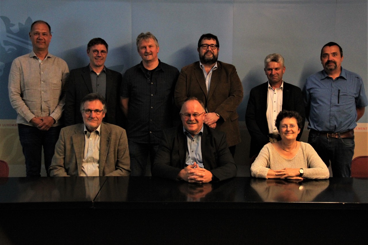 Romain Schneider et les représentants des producteurs biologiques BIOG